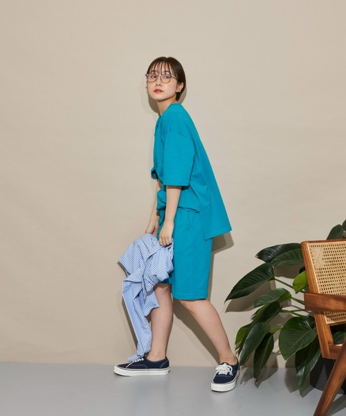 Auntie Rosa Holiday（アンティローザホリデー）の「ヘビーウェイトサイドスリットT（Tシャツ/カットソー・レディース・イエロー/チャコールグレー/ピンク/ブルー/オフホワイト/ターコイズブルー/ブラック・FREE）」の10枚目の写真