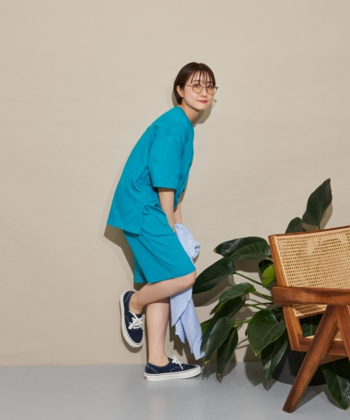 Auntie Rosa Holiday（アンティローザホリデー）の「ヘビーウェイトサイドスリットT（Tシャツ/カットソー・レディース・イエロー/チャコールグレー/ピンク/ブルー/オフホワイト/ターコイズブルー/ブラック・FREE）」の13枚目の写真