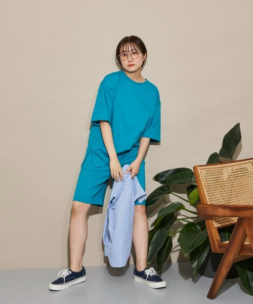 Auntie Rosa Holiday（アンティローザホリデー）の「ヘビーウェイトサイドスリットT（Tシャツ/カットソー・レディース・イエロー/チャコールグレー/ピンク/ブルー/オフホワイト/ターコイズブルー/ブラック・FREE）」の14枚目の写真