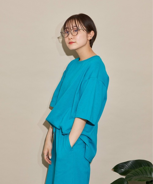 Auntie Rosa Holiday（アンティローザホリデー）の「ヘビーウェイトサイドスリットT（Tシャツ/カットソー・レディース・イエロー/チャコールグレー/ピンク/ブルー/オフホワイト/ターコイズブルー/ブラック・FREE）」の15枚目の写真