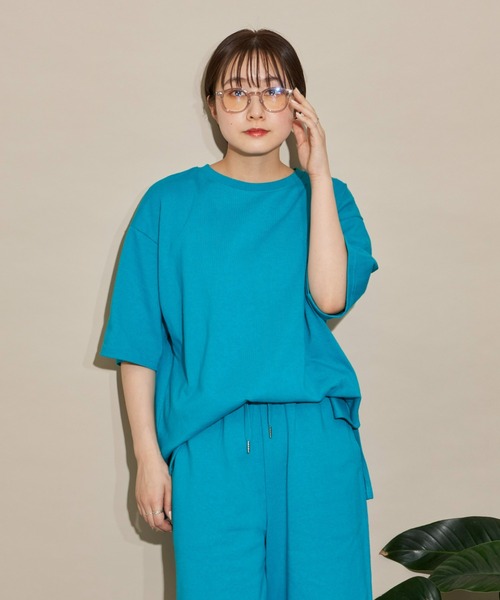 Auntie Rosa Holiday（アンティローザホリデー）の「ヘビーウェイトサイドスリットT（Tシャツ/カットソー・レディース・イエロー/チャコールグレー/ピンク/ブルー/オフホワイト/ターコイズブルー/ブラック・FREE）」の16枚目の写真