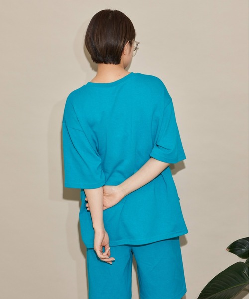 Auntie Rosa Holiday（アンティローザホリデー）の「ヘビーウェイトサイドスリットT（Tシャツ/カットソー・レディース・イエロー/チャコールグレー/ピンク/ブルー/オフホワイト/ターコイズブルー/ブラック・FREE）」の18枚目の写真