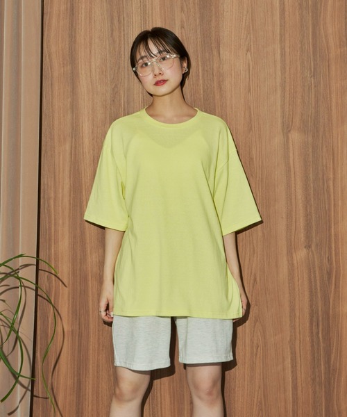 Auntie Rosa Holiday（アンティローザホリデー）の「ヘビーウェイトサイドスリットT（Tシャツ/カットソー・レディース・イエロー/チャコールグレー/ピンク/ブルー/オフホワイト/ターコイズブルー/ブラック・FREE）」の21枚目の写真