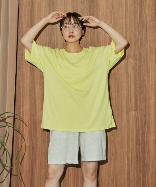 Auntie Rosa Holiday（アンティローザホリデー）の「ヘビーウェイトサイドスリットT（Tシャツ/カットソー・レディース・イエロー/チャコールグレー/ピンク/ブルー/オフホワイト/ターコイズブルー/ブラック・FREE）」の22枚目の写真