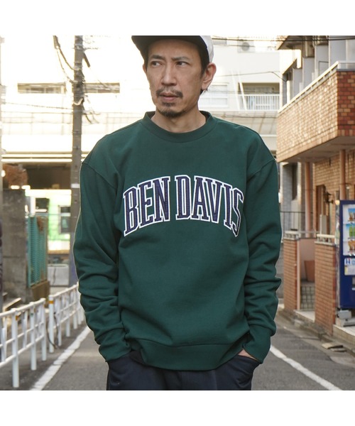 BEN DAVIS（ベンデイビス）の「《BEN DAVIS》COLLEGE SWEAT CREW（スウェット・メンズ・ホワイト/ネイビー/ベージュ/ブラック/グリーン・MEDIUM/SMALL/X-LARGE/LARGE）」の7枚目の写真