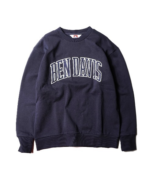 BEN DAVIS（ベンデイビス）の「《BEN DAVIS》COLLEGE SWEAT CREW（スウェット・メンズ・ホワイト/ネイビー/ベージュ/ブラック/グリーン・MEDIUM/SMALL/X-LARGE/LARGE）」の8枚目の写真