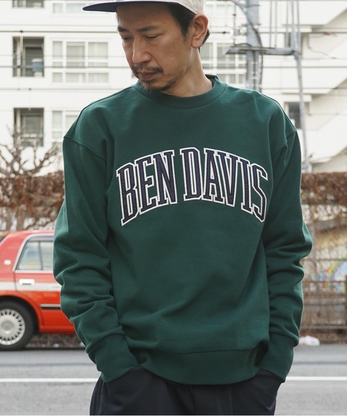 BEN DAVIS（ベンデイビス）の「《BEN DAVIS》COLLEGE SWEAT CREW（スウェット・メンズ・ホワイト/ネイビー/ベージュ/ブラック/グリーン・MEDIUM/SMALL/X-LARGE/LARGE）」の13枚目の写真