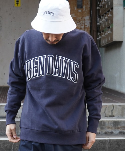 BEN DAVIS（ベンデイビス）の「《BEN DAVIS》COLLEGE SWEAT CREW（スウェット・メンズ・ホワイト/ネイビー/ベージュ/ブラック/グリーン・MEDIUM/SMALL/X-LARGE/LARGE）」の12枚目の写真