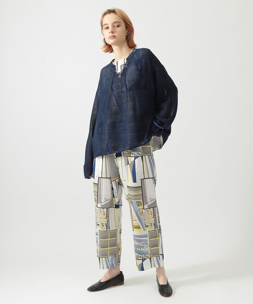 BEAMS BOY（ビームスボーイ）の「maturely / Sheer Shiny Long Sleeve（ニット/セーター・レディース・パープル/ネイビー・FREE）」の9枚目の写真