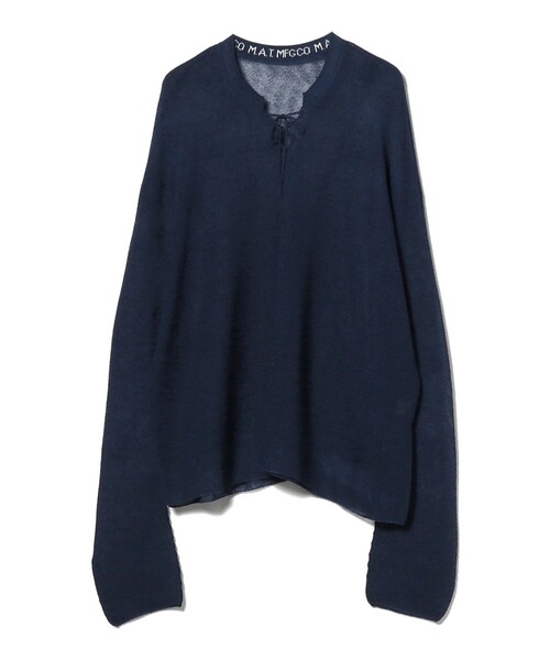 BEAMS BOY（ビームスボーイ）の「maturely / Sheer Shiny Long Sleeve（ニット/セーター・レディース・パープル/ネイビー・FREE）」の11枚目の写真