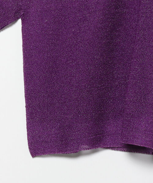 BEAMS BOY（ビームスボーイ）の「maturely / Sheer Shiny Long Sleeve（ニット/セーター・レディース・パープル/ネイビー・FREE）」の21枚目の写真