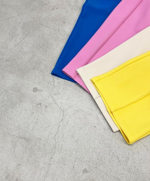 CANAL JEAN（キャナルジーン）の「RED CHOP WORKS(レッドチョップワークス) センタープレストラックパンツ（その他パンツ・レディース・ピンク/ブルー/イエロー/ベージュ/パープル/ライトブルー/ブラック・38/36）」の20枚目の写真