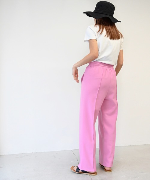 CANAL JEAN（キャナルジーン）の「RED CHOP WORKS(レッドチョップワークス) センタープレストラックパンツ（その他パンツ・レディース・ピンク/ブルー/イエロー/ベージュ/パープル/ライトブルー/ブラック・38/36）」の10枚目の写真