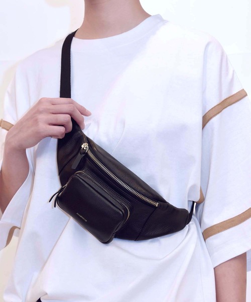 ADAM PATEK(アダムパテック)の「【ADAM PATEK】cheerful body bag(AP219011)レザーボディバッグ(ボディバッグ/ウエストポーチ・レディース・ブラック・FREE)」の19枚目の写真