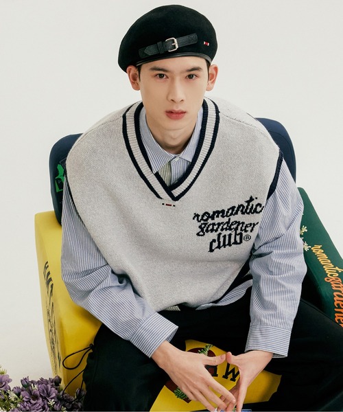 ROMANTIC CROWN(ロマンティッククラウン)の「【ROMANTIC CROWN】RC CLUB BUCKLE BERET / ロマンティッククラウン クラブ バックル ベレー帽(ハンチング/ベレー帽・メンズ・ブラック/オートミール・FREE)」の6枚目の写真