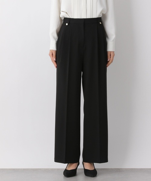 LEPSIM（レプシィム）の「美脚ダブルポイントワイドパンツ　260327（スラックス・レディース・ブラック/グレイッシュベージュ・MEDIUM/LARGE）」の5枚目の写真