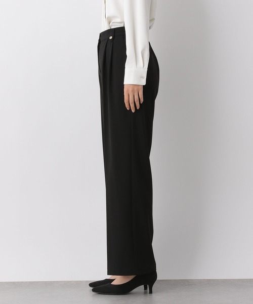 LEPSIM（レプシィム）の「美脚ダブルポイントワイドパンツ　260327（スラックス・レディース・ブラック/グレイッシュベージュ・MEDIUM/LARGE）」の6枚目の写真