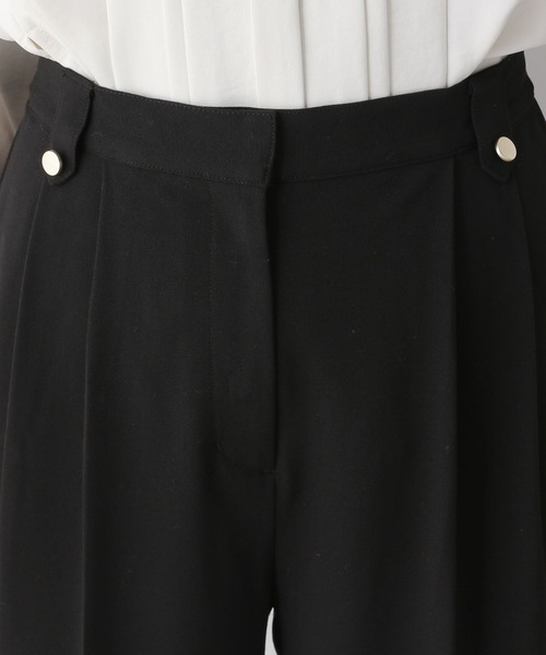 LEPSIM（レプシィム）の「美脚ダブルポイントワイドパンツ　260327（スラックス・レディース・ブラック/グレイッシュベージュ・MEDIUM/LARGE）」の8枚目の写真