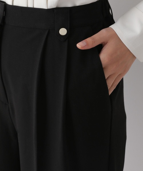 LEPSIM（レプシィム）の「美脚ダブルポイントワイドパンツ　260327（スラックス・レディース・ブラック/グレイッシュベージュ・MEDIUM/LARGE）」の9枚目の写真