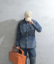 HOUSTON | HOUSTON ヒューストン 40511 USA COTTON デニム ワークシャツ(シャツ/ブラウス)