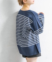 OLIVE des OLIVE | パネルボーダービッグTシャツ(Tシャツ/カットソー)