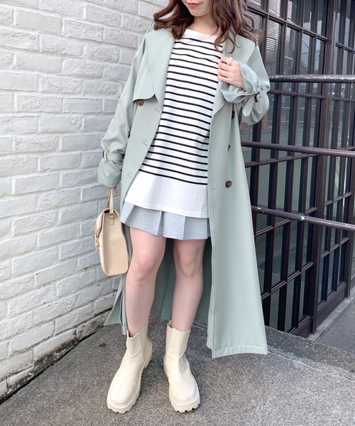 OLIVE des OLIVE（オリーブデオリーブ）の「パネルボーダービッグTシャツ（Tシャツ/カットソー・レディース・ピンク/グリーン/ネイビー/ブラック・FREE）」の11枚目の写真