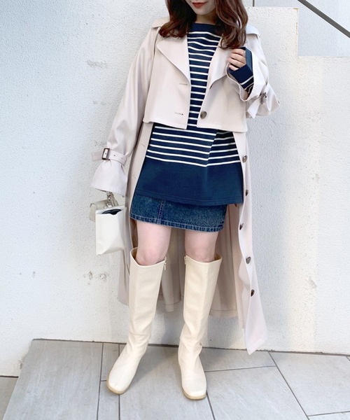 OLIVE des OLIVE（オリーブデオリーブ）の「パネルボーダービッグTシャツ（Tシャツ/カットソー・レディース・ピンク/グリーン/ネイビー/ブラック・FREE）」の21枚目の写真