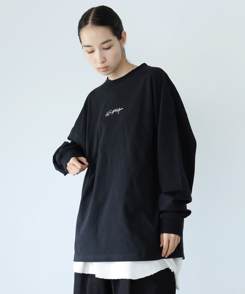 U.S. POLO ASSN.（ユーエスポロアッスン）の「U.S. POLO ASSN. / ユーエスポロアッスン 別注 コラボ オーバーサイズ ロンT（Tシャツ/カットソー・メンズ・ホワイト/ブラック/ダークグリーン/ネイビー/ライトベージュ/ブルー系その他2/ベージュ系その他/ベージュ系その他2/ホワイト系その他2/ブラック系その他/ブラック系その他2/グリーン系その他/グリーン系その他2/ブルー系その他/ホワイト系その他・MEDIUM/LARGE）」の22枚目の写真