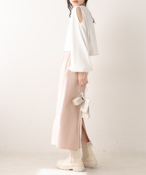 OLIVE des OLIVE（オリーブデオリーブ）の「バックスリットロングタイトスカート（スカート・レディース・ブラック/ベージュ/アイボリー・FREE）」の15枚目の写真