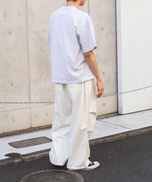 U.S. POLO ASSN.(ユーエスポロアッスン)の「∴WEGO/U.S.POLO ASSN.別注カレッジロゴ刺繍BIGT(Tシャツ/カットソー・メンズ・ダークグリーン/ネイビー/グレー系その他/ナチュラル・MEDIUM/LARGE)」の22枚目の写真