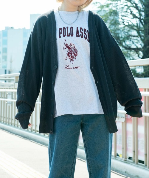 U.S. POLO ASSN.(ユーエスポロアッスン)の「∴WEGO/U.S.POLO ASSN.別注カレッジロゴ刺繍BIGT(Tシャツ/カットソー・メンズ・ダークグリーン/ネイビー/グレー系その他/ナチュラル・MEDIUM/LARGE)」の8枚目の写真