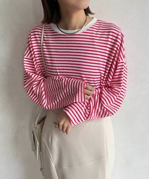 CAPRICIEUX LE'MAGE | 立体スリーブボーダーロンT(Tシャツ/カットソー)