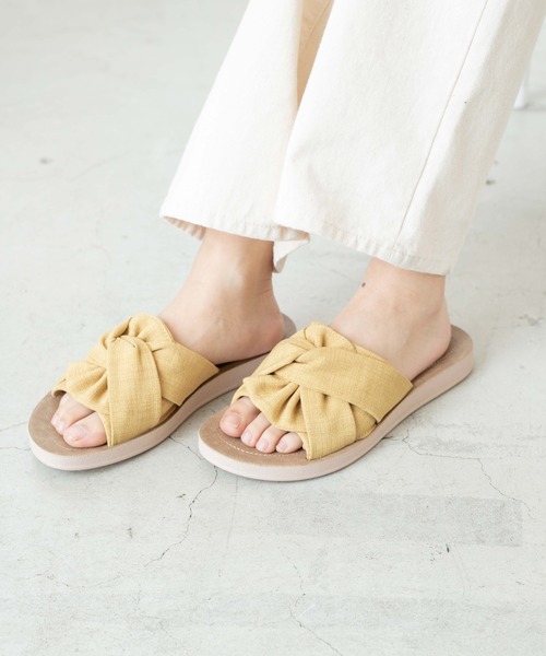 WEGO（ウィゴー）の「WEGO/フラットサンダル（サンダル・レディース・ブラック/イエロー/アイボリー・MEDIUM/LARGE）」の17枚目の写真