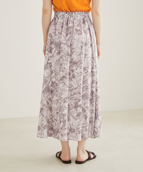 SALON adam et rope'（サロン アダム エ ロペ）の「【洗える】リネン混ウエストギャザースカート（スカート・レディース・ブラック/ブラウン/ライトグリーン・FREE）」の12枚目の写真