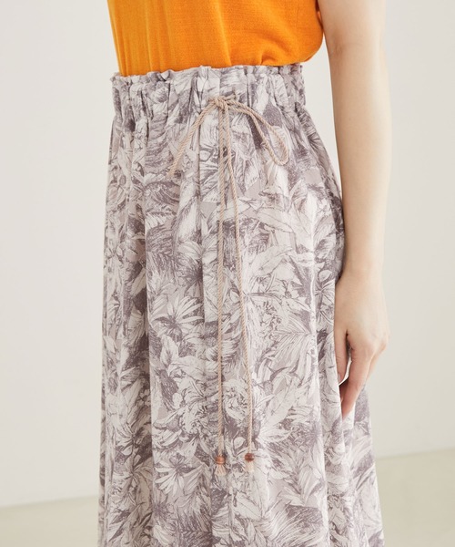 SALON adam et rope'（サロン アダム エ ロペ）の「【洗える】リネン混ウエストギャザースカート（スカート・レディース・ブラック/ブラウン/ライトグリーン・FREE）」の15枚目の写真