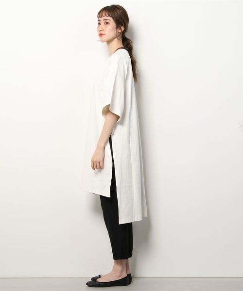BANANA REPUBLIC FACTORY STORE（バナナリパブリック ファクトリーストア）の「BANANA REPUBLIC FACTORY STORE　　日本限定 ボクシーTシャツドレス（ワンピース・レディース・ホワイト/ネイビー/その他/その他1・ONESIZE）」の5枚目の写真
