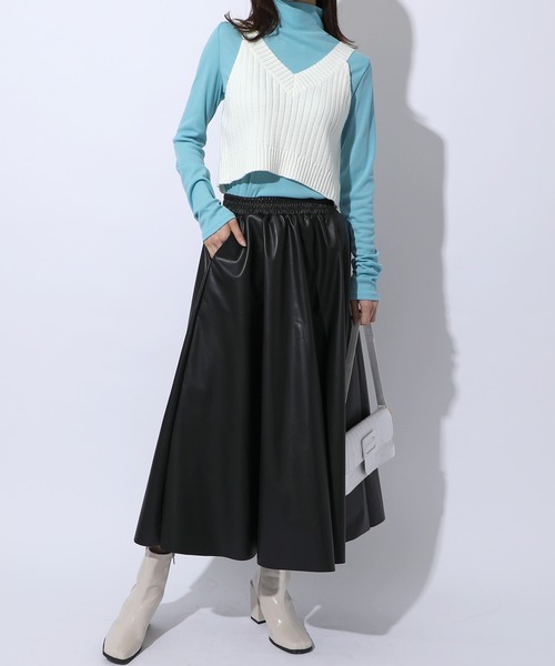 MAISON BREEZE(メゾンブリーズ)の「【MAISON BREEZE】ハイゲージハイネックカットソー SCCH83(Tシャツ/カットソー・レディース・ブラック/サックスブルー/グリーン/ホワイト・FREE)」の16枚目の写真