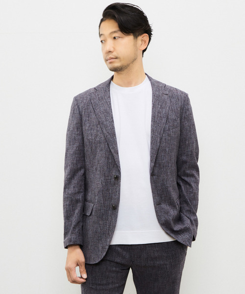 シアサッカーストレッチシングルジャケット テーラードジャケット Men S Men S テーラードジャケット ジャケット アウター Melrose メンズ