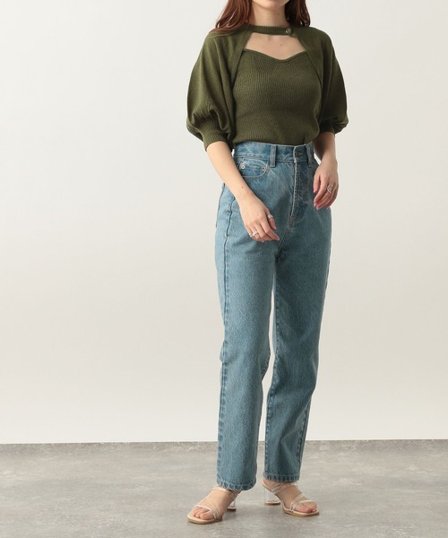 Heather（ヘザー）の「ニットボレロキャミSET 283306（アンサンブル