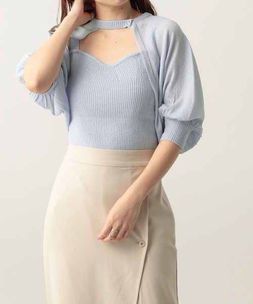 Heather（ヘザー）の「ニットボレロキャミSET 283306（アンサンブル