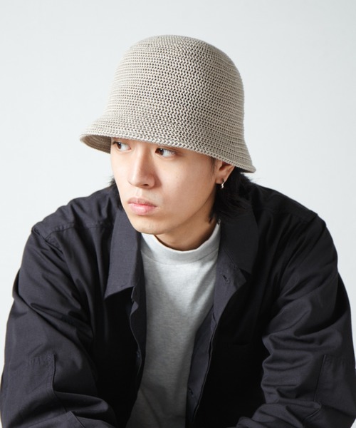 RACAL(ラカル)の「Crochet Style Knit Hat / クロシェットスタイルニットハット(ハット・メンズ・オフホワイト/グレイッシュベージュ/ブラック/チャコールグレー/オリーブ・LARGE/MEDIUM)」の5枚目の写真