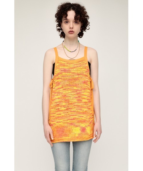 SLY(スライ)の「TAPE YARN CAMI TOPS キャミ トップス サマーニット(タンクトップ・レディース・オレンジ系その他/グリーン・FREE)」の8枚目の写真