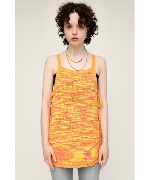 SLY(スライ)の「TAPE YARN CAMI TOPS キャミ トップス サマーニット(タンクトップ・レディース・オレンジ系その他/グリーン・FREE)」の10枚目の写真