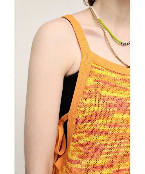 SLY(スライ)の「TAPE YARN CAMI TOPS キャミ トップス サマーニット(タンクトップ・レディース・オレンジ系その他/グリーン・FREE)」の13枚目の写真