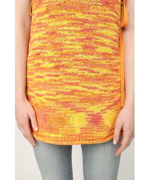 SLY(スライ)の「TAPE YARN CAMI TOPS キャミ トップス サマーニット(タンクトップ・レディース・オレンジ系その他/グリーン・FREE)」の15枚目の写真