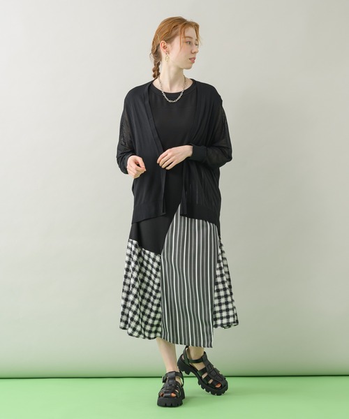 DOLLUPOOPS（ドールアップウップス）の「doll up oops ストライプギンガムワンピース（ワンピース・レディース・ホワイト/ブラック・FREE）」の19枚目の写真