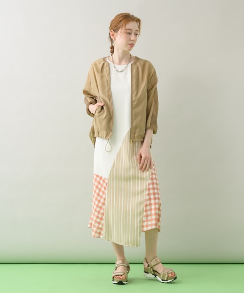 DOLLUPOOPS（ドールアップウップス）の「doll up oops ストライプギンガムワンピース（ワンピース・レディース・ホワイト/ブラック・FREE）」の14枚目の写真