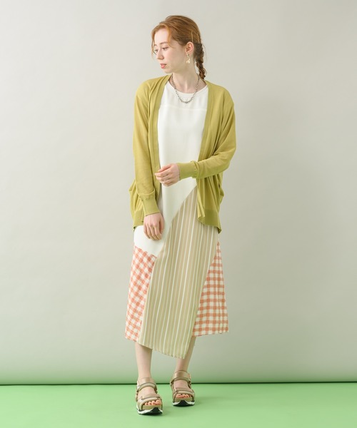 DOLLUPOOPS（ドールアップウップス）の「doll up oops ストライプギンガムワンピース（ワンピース・レディース・ホワイト/ブラック・FREE）」の5枚目の写真