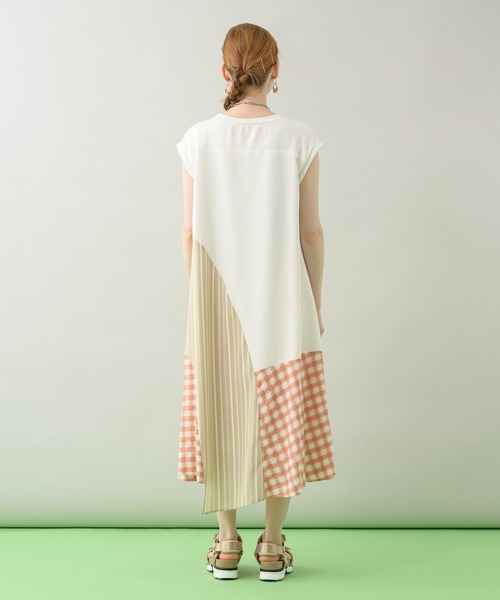 DOLLUPOOPS（ドールアップウップス）の「doll up oops ストライプギンガムワンピース（ワンピース・レディース・ホワイト/ブラック・FREE）」の9枚目の写真