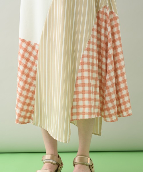 DOLLUPOOPS（ドールアップウップス）の「doll up oops ストライプギンガムワンピース（ワンピース・レディース・ホワイト/ブラック・FREE）」の18枚目の写真